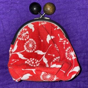 Anthropologie Miss Albright Coin Purse Red